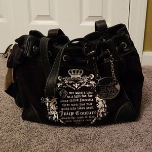 Black Velor Juicy Couture Purse